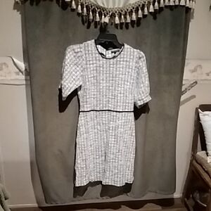 Banana Republic Gray Checkered Mini Dress